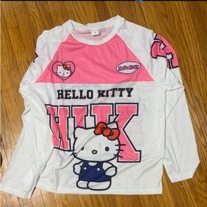 Collectable Hello Kitty Girls' Long Sleeve Pink & White Graphic Top